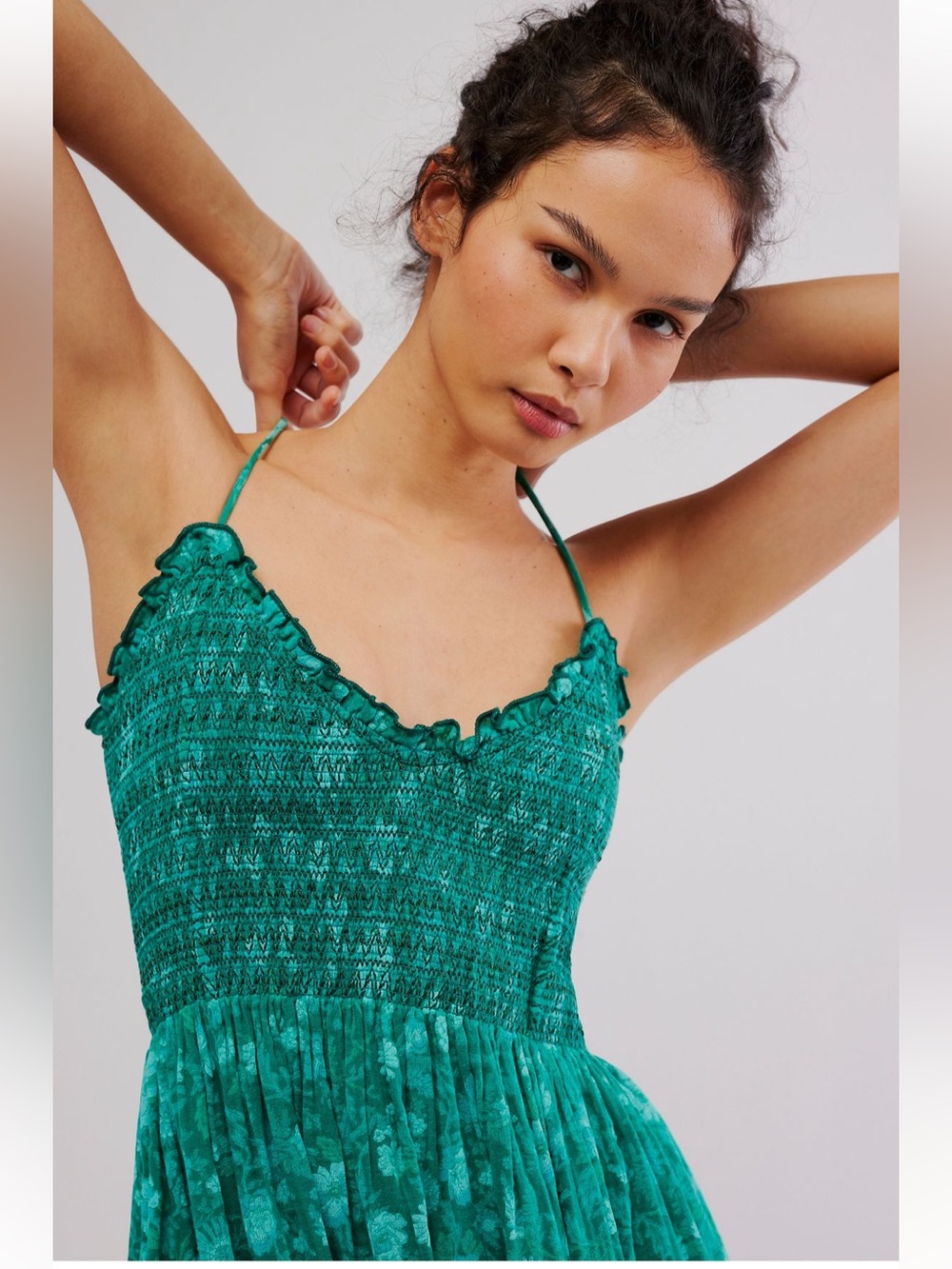 Free People Sweet Nothings Green Floral Print Maxi Dress - Picture 7 of 13